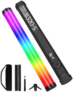 PHOTOOLEX RGB Video Light Stick,1200 Lumens 2500K-9900K Handheld led Wand Light CRI＞95, Photo Light Built in 5200mAh Battery with OLED Display, RGB Light Tube for Studio Video Fill Lighting