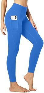 Heathyoga Women's Yoga Pants Leggings with Pockets for Women High Waist Yoga Pants with Pockets Workout Leggings Tights Waves Blue
