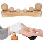 Massage Wooden Back, Psoas Muscle Release Tool, Trigger Point Massager Wood with 6 Massage Heads, Trigger Point Wooden Massager, Muscle Stretcher Device Occipital, Cordus