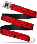 Buckle-Down Unisex's Spiderweb Red/Black Seatbelt Belt, Multicolor, Large