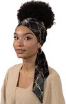Oliva Sylx Edge Wrap & Edge Scarf for Women - Satin Edge Laying Scarf for Wigs, Natural & Curly Hair - Soft & Stylish, Chains, One Size (Pack of 1)