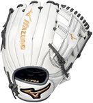 Mizuno GMVP1150PF4W MVP Prime Fastpitch Softball Glove 11.5", T Web, Right Hand Throw, White-Grey