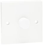 STATUS Single Dimmer Light Switch | 250W White Plastic 1 Gang 1 Way Dimmer Light Switch | S250WDS5