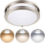Drosbey 50W Dimmable LED Ceiling Light Fixture, Kitchen Light Fixtures, Flush Mount Ceiling Lights for Bedroom, Bathroom, 3000K/4000K/5000K Selectable, Super Bright 5000LM, UL Listed
