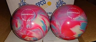 5 Pin/Duck Pin Bowling Balls (Pair of 2) Paramount Marbilized Pink White and Blue 5" 3-12