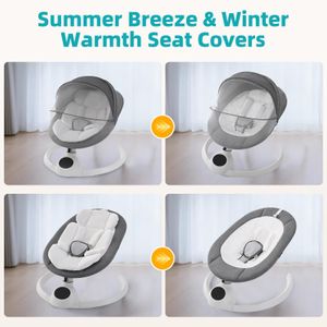 Electric Baby Swing Chair – Grey Adjustable Infant Seat