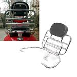 Rear Rack for Spring/Sprint 150 for Sprint Primavera 150 GTS 300 Motorbike Rear Luggage Rack with Backrest Cushion Silver Steel Alloy