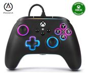 PowerA Advantage Wired Controller for Xbox Series X|S with Lumectra - Black, gamepad, wired video game controller, gaming controller, works with Xbox One and Windows 10/11, officially licensed