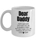 MIPOMALL Happy Birthday, Dad to be Gifts, Birthday Gifts from Bump, to Daddy from Bump, Next Year Ill Cuddle with You, Funny Coffee Mug Tea Cup, Present for Christmas - wm0114