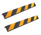 SNS SAFETY LTD RCG-131x2 Rubber Corner Guards, 8 mm thickness, for garages and warehouses, color black and yellow, dimensions 80 x 10 x 10 cm (pack of 2 pcs)