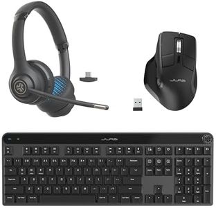 JLab Work Bundle, Go Work 2 Wireless Headset, Epic Mechanical Keyboard and Epic Wireless Mouse