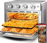 Geek Chef Air Fryer Toaster Oven, 7-In-1 Toaster Oven Countertop with Toast, Bake, Air Fry, Broil Convection Function, 26QT, Stainless Steel