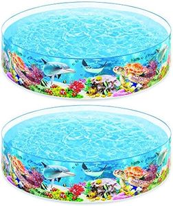 Intex 58472EP SnapSet Kiddie 8 x 8 Foot Instant Backyard Swimming Pool for Kids 3 Years Old and Up with Repair Patch, Deep Sea Blue (2 Pack)