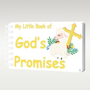 Premium White Board Baby Bible with Gold Foil Title - Upgraded Material for Baptism Gifts, Christening, Newborn, Toddler Boys & Girls - God's Promises First Bible