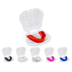 Mouthguard Slim Fit, Junior Gum Shield with Case for Kids Youth for School Combat Sports, MMA, Rugby, Judo, Karate, Hockey, Soccer, MMA Boxing, Martial Arts, Basketball & All Contact Sports