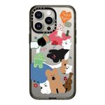 CASETiFY Impact iPhone 15 Pro Max Case [4X Military Grade Drop Tested / 8.2ft Drop Protection/Compatible with Magsafe] - Cute Prints - Q&B Together - Clear Black