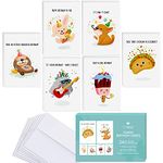 24 Funny Birthday Cards Bulk - Birthday Cards for Kids, Students, Friends and More - Assortment of Punny Pun Greeting Cards with Envelopes and Birthday Message Inside