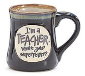 1 X I'm a Teacher Superpower Deep Black 18 Oz Mug