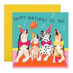 CENTRAL 23 - Dog Birthday Card For Men Women Him Her - 'Happy Birthday To You' - Funny Birthday Cards For Dog Mom Dad Fur Parents Pet Owners - Blank Inside, No Music - Comes With Stickers