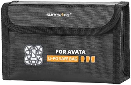 DGBAY for DJI Avata,Battery Explosion-proof Bag,Safe Fireproof Protective Radiation Protection Battery Storage Bag,Avata Accessory (for 3pcs batterries)