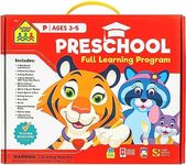 School Zone - Preschool Full Learning Program - Ages 3-5, Workbooks, Flash Cards, Early Reading Books, Educational Games, Write & Reuse, Alphabet, Numbers, Math, Colors, Shapes, Stickers, and More