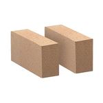 Fire Bricks, Food Grade Woodstove Firebricks, 2700F, Size 9″ x 4-1/2″ x 2-1/2″, Insulating Fire Bricks, 2.5" Thick Clay Firebricks Replacement for Wood Stoves, Fireplaces, Fire Pit, Kiln, Pizza Oven