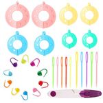 29 PCS Pom Pom Maker, Pompom Maker UK, DIY Fluff Balls Knitting Craft Making Kit with Sewing Scissors Craft Project, Handmade Pom Pom Tool Making Christmas Toy Crafts Set (4 Style)