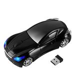 Car Mouse Wireless, 3C Light Cool 3D Sport Car Shaped Mouse Optical Mice 1600 DPI with USB Receiver Suitable for PC /Computer /Laptop (Black)