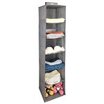 Wistows 6 Tier Hanging Shelves Wardrobe Hanger Rail Fabric Storage Organiser