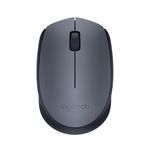 Logitech M170 Wireless Mouse, 2.4 GHz with USB Nano Receiver, Optical Tracking, 12-Months Battery Life, Ambidextrous, PC / Mac / Laptop - Black/Grey