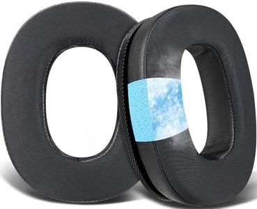 SOULWIT Cooling Gel Replacement Ear Pads Cushions for Marshall Monitor2/MonitorII Over-Ear Headphones (Do Not Fit Monitor), Earpads with Noise Isolation Foam - Black