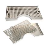 Stainless steel Wrap Around drip tray kegerator home brew bar pub