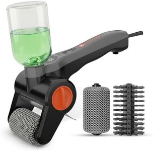 Electric Grill Brush Cordless Rechargeable with Soap Dispenser, Automatic GRILLION Outdoor BBQ Electric Grill Cleaner Brush Including Interchangeable Stainless Steel Wire & Bristle Free Chain Brush
