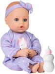 ADORA Playtime Baby Doll Unicorn Glitter, 13 inch Soft Doll, Open/Close Eyes, Best Baby Girl Gift for Age 1+