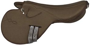 Cwell Equine New Full Tree Exercise Race Horse Synthetic saddle choice of colors Black Brown 18" (BROWN)