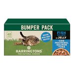 Harringtons Complete Wet Pouch Grain Free Hypoallergenic Adult Cat Food Fish in Jelly Pack 40x85g - Cod, Mackerel, Salmon & Tuna - Making Mealtimes Meatier