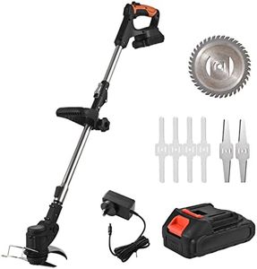 Cordless Grass Trimmer Weed Wacker 21V Weed-Wacking Machine with LCD Screen Lightweight Adjustable Height Metal Cutting B for Garden and Yard Bush Mowing Grass Lawn Pruning