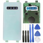 ubrokeifixit Galaxy S10 Rear Back Glass Door Cover Replacement with Camera Glass Lens for Samsung Galaxy S10 6.1" G973(NOT for S10+ 6.4",NOT for S10e 5.8",NOT for S10 5G 6.7") (White)