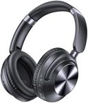TAGRY Hybrid Active Noise Cancelling Headphones 100H Playtime Wireless Over Ear Bluetooth Headphone with Fast Charging Hi-Res Audio Comfort Earcups Headsets for Travel Home Office Phone PC Black