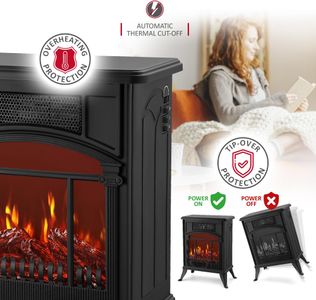 NETTA Electric Fireplace Heater – 1900W Freestanding Room Warmer