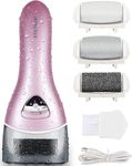 Electric Feet Callus Removers Rechargeable,Portable Electronic Foot File Pedicure Tools, Electric Callus Remover Kit,Professional Pedi Feet Care Perfect for Dead,Hard Cracked Dry Skin（Pink）