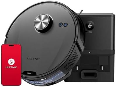 Ultenic T10 Lite Aspirateur Robot Laveur avec Station, 18000Pa Auto-Vidage, Navigation LiDAR, Cartographie Multi-étage, Connecté App/Alexa/Siri/IFTTT - Poils d’Animaux, Cheveux, Poussière et Moquette