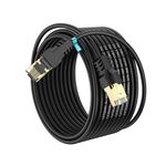 YSONG Cat 8 Ethernet Cable 50ft,High Speed 40Gbps,2000Mhz,26AWG,Gold Plated RJ45 Connector,for Outdoor&Indoor Weatherproof UV,for/PC/Modem/Router/Gaming,Faster Than Cat7/Cat6/Cat5