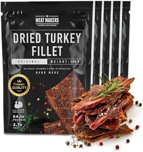THE MEAT MAKERS - Original Dried Turkey Fillet 500g - Filete de pavo deshidratado, carne seca, snack cárnico rico en proteínas. Ideal para deportes, picnics, en la oficina.