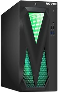 AQVIN InfinityLite Gaming PC Tower, Intel Core I7 Processor up to 4.0Ghz, 32GB DDR4 RAM, 1TB SSD, RX 550 4GB GDDR5 HDMI GPU, RGB Gaming Keyboard Mouse, WiFi, Windows 10 Pro - Renewed