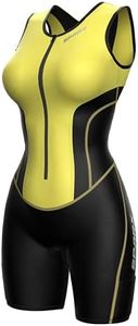 Sparx Women Triathlon Suit Tri Short Racing Cycling Swim Run (Lemon, L)