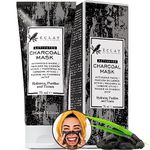 Charcoal Peel Off Face Mask - Activated Charcoal Face Mask with Kaolin+Bentonite Clay, Black Head Remover for Face, Facial Peel Off Mask to Exfoliate and Prevents Breakout, Pore Mask for Men & Women