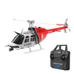 Goekhyrani RC Helicopter, ERA C138 1/30 Scale 206 Helicopter 2.4G 6CH No Aileron Helicopter with Altitude Hold (RTF Version/Red Black White)