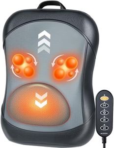 Musugy Shiatsu Back Massager with Heat : Up and Down Rolling Massage - Electric Back Massage for Pain Relief Deep Tissue - Lower-Back Massager for Office, Home