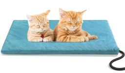 stohot Outdoor Pet Heating Pad for Dogs & Cats, Fully Waterproof Heated Cat Bed with Built-in Thermostat, Heated Bed Blanket for Outside Animals Puppy Feral barn Cats (12"x20")